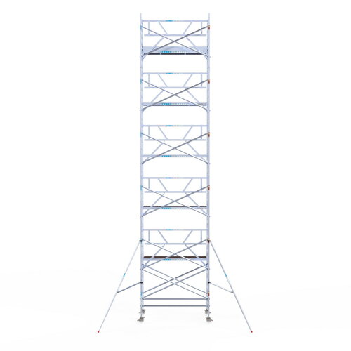 Rolsteiger Professional 135x250 12,2m werkhoogte enkele voorloopleuning Euroscaffold Rolsteiger Professional 135x250 12,2m werkhoogte enkele voorloopleuning