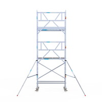 Euroscaffold Rolsteiger Professional 75 x 190 x 6,2m werkhoogte incl. lichtgewicht platform + enkele voorloopleuning