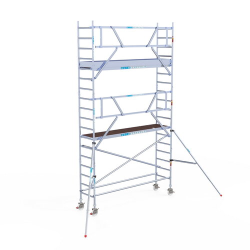 Rolsteiger Professional 75 x 305 x 6,2m werkhoogte incl. lichtgewicht platform + enkele voorloopleuning Euroscaffold Rolsteiger Professional 75 x 305 x 6,2m werkhoogte incl. lichtgewicht platform + enkele voorloopleuning