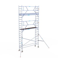 Euroscaffold Rolsteiger Professional 75 x 305 x 7,2m werkhoogte incl. lichtgewicht platform + enkele voorloopleuning