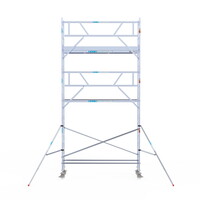 Euroscaffold Rolsteiger Professional 75 x 305 x 7,2m werkhoogte incl. lichtgewicht platform + enkele voorloopleuning