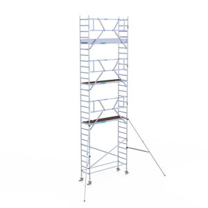 Euroscaffold Rolsteiger Professional 75 x 250 x 9,2m werkhoogte incl. lichtgewicht platform + enkele voorloopleuning Rolsteiger Professional 75 x 250 x 9,2m werkhoogte incl. lichtgewicht platform + enkele voorloopleuning