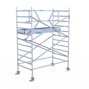 Euroscaffold Rolsteiger Professional enkele voorloopleuning 135x250 4,2m lichtgewicht platform Rolsteiger Professional enkele voorloopleuning 135x250 4,2m lichtgewicht platform