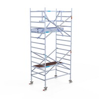 Euroscaffold Rolsteiger Professional met enkele voorloopleuning 135 x 190 x 5,2 m incl. lichtgewicht platform