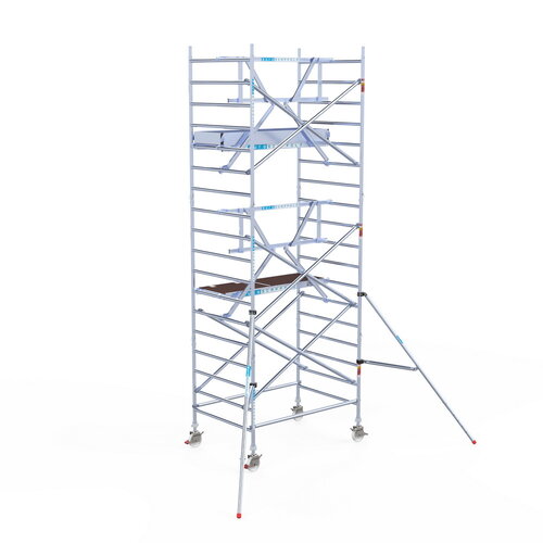 Rolsteiger Professional met enkele voorloopleuning 135 x 190 x 6,2m met lichtgewicht platform Euroscaffold Rolsteiger Professional met enkele voorloopleuning 135 x 190 x 6,2m met lichtgewicht platform