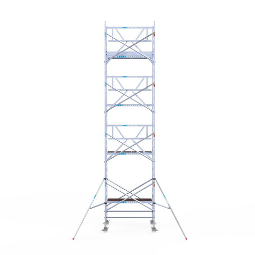 Euroscaffold Rolsteiger Professional 135 x 190 x 9,2m werkhoogte incl. lichtgewicht platform + enkele voorloopleuning