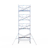 Euroscaffold Rolsteiger Professional 135 x 250 x 9,2m werkhoogte incl. lichtgewicht platform + enkele voorloopleuning