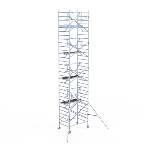 Rolsteiger Professional 135 x 190 x 10,2m werkhoogte incl. lichtgewicht platform + enkele voorloopleuning Euroscaffold Rolsteiger Professional 135 x 190 x 10,2m werkhoogte incl. lichtgewicht platform + enkele voorloopleuning