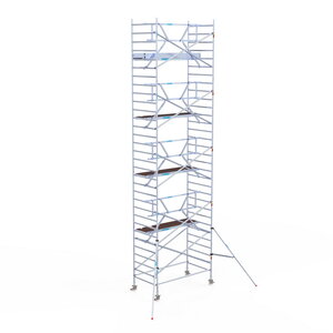 Euroscaffold Rolsteiger Professional 135 x 250 x 10,2m werkhoogte incl. lichtgewicht platform + enkele voorloopleuning Rolsteiger Professional 135 x 250 x 10,2m werkhoogte incl. lichtgewicht platform + enkele voorloopleuning