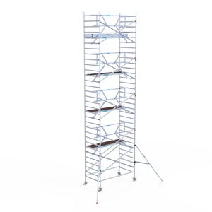 Euroscaffold Rolsteiger Professional 135x250 10,2m werkhoogte lichtgewicht enkele voorloopleuning Rolsteiger Professional 135x250 10,2m werkhoogte lichtgewicht enkele voorloopleuning