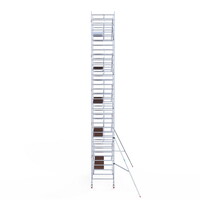 Euroscaffold Rolsteiger Professional 135 x 305 x 11,2m werkhoogte incl. lichtgewicht platform + enkele voorloopleuning