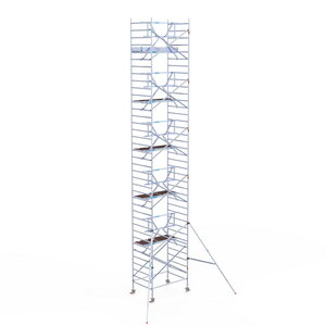 Euroscaffold Rolsteiger Professional 135 x 190 x 12,2m werkhoogte incl. lichtgewicht platform + enkele voorloopleuning Rolsteiger Professional 135 x 190 x 12,2m werkhoogte incl. lichtgewicht platform + enkele voorloopleuning