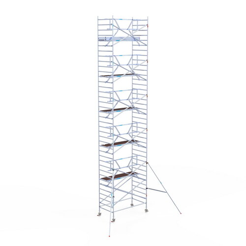 Euroscaffold Rolsteiger Professional 135 x 250 x 12,2m werkhoogte incl. lichtgewicht platform + enkele voorloopleuning