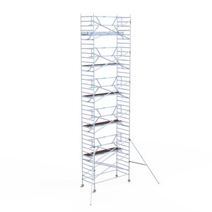 Euroscaffold Rolsteiger Professional 135 x 305 x 12,2m werkhoogte incl. lichtgewicht platform + enkele voorloopleuning Rolsteiger Professional 135 x 305 x 12,2m werkhoogte incl. lichtgewicht platform + enkele voorloopleuning