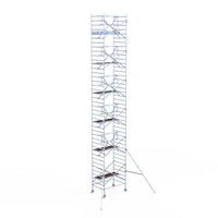 Euroscaffold Rolsteiger Professional 135 x 190 x 13,2m werkhoogte incl. lichtgewicht platform + enkele voorloopleuning