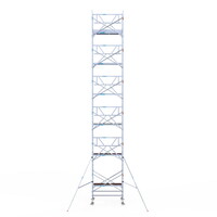 Euroscaffold Rolsteiger Professional 135 x 190 x 13,2m werkhoogte incl. lichtgewicht platform + enkele voorloopleuning