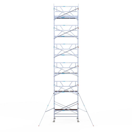 Euroscaffold Rolsteiger Professional 135 x 250 x 13,2m werkhoogte incl. lichtgewicht platform + enkele voorloopleuning