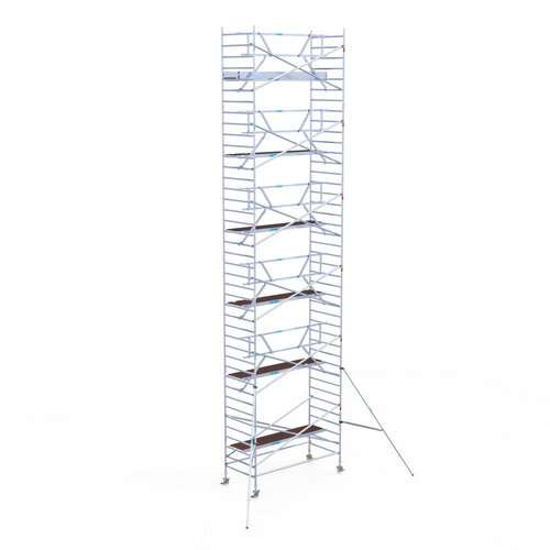 Rolsteiger Professional 135 x 305 x 13,2m werkhoogte incl. lichtgewicht platform + enkele voorloopleuning Euroscaffold Rolsteiger Professional 135 x 305 x 13,2m werkhoogte incl. lichtgewicht platform + enkele voorloopleuning