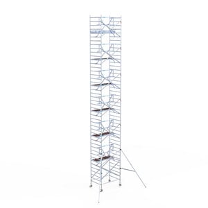 Euroscaffold Rolsteiger Professional 135 x 190 x 14,2m werkhoogte incl. lichtgewicht platform + enkele voorloopleuning Rolsteiger Professional 135 x 190 x 14,2m werkhoogte incl. lichtgewicht platform + enkele voorloopleuning