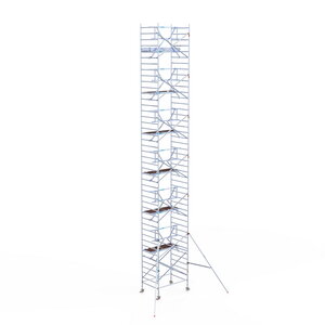 Euroscaffold Rolsteiger Professional 135x190 14,2m werkhoogte lichtgewicht enkele voorloopleuning Rolsteiger Professional 135x190 14,2m werkhoogte lichtgewicht enkele voorloopleuning