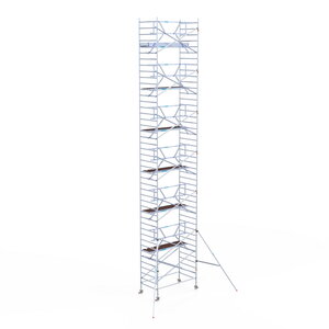 Euroscaffold Rolsteiger Professional 135x250 14,2m werkhoogte lichtgewicht enkele voorloopleuning Rolsteiger Professional 135x250 14,2m werkhoogte lichtgewicht enkele voorloopleuning