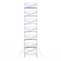 Euroscaffold Rolsteiger Professional 135 x 305 x 14,2m werkhoogte incl. lichtgewicht platform + enkele voorloopleuning