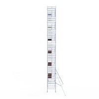 Euroscaffold Rolsteiger Professional 135 x 305 x 14,2m werkhoogte incl. lichtgewicht platform + enkele voorloopleuning