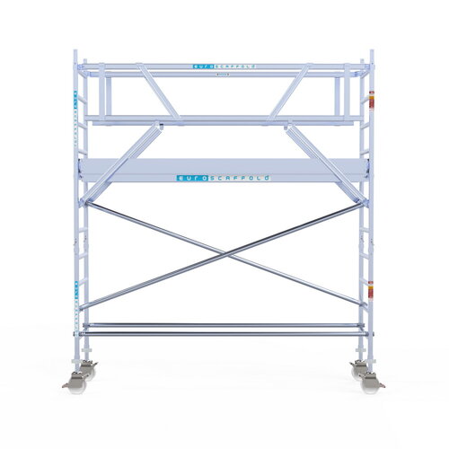 Euroscaffold Rolsteiger Professional 75 x 305 x 4,2m incl. lichtgewicht platform + dubbele voorloopleuning