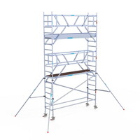 Euroscaffold Rolsteiger Professional 75 x 305 x 6,2m incl. lichtgewicht platform + dubbele voorloopleuning Euroscaffold Rolsteiger Professional 75 x 305 x 6,2m incl. lichtgewicht platform + dubbele voorloopleuning