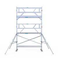 Euroscaffold Rolsteiger Professional 75 x 305 x 6,2m incl. lichtgewicht platform + dubbele voorloopleuning Euroscaffold Rolsteiger Professional 75 x 305 x 6,2m incl. lichtgewicht platform + dubbele voorloopleuning