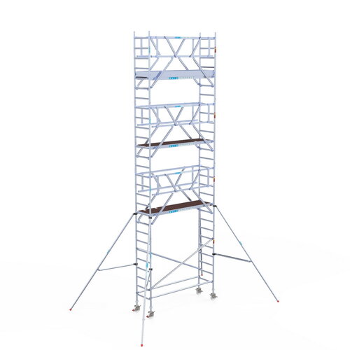 Euroscaffold Rolsteiger Professional 75 x 250 x 9,2m incl. lichtgewicht platform + dubbele voorloopleuning