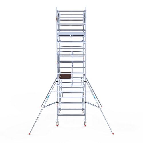 Rolsteiger Professional 135x250 6,2m werkhoogte carbon vloer dubbele voorloopleuning Euroscaffold Rolsteiger Professional 135x250 6,2m werkhoogte carbon vloer dubbele voorloopleuning