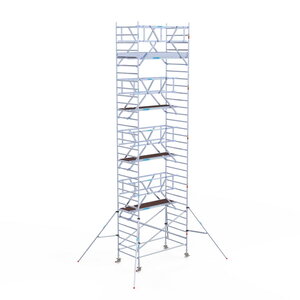 Euroscaffold Rolsteiger Professional 135x250 10,2m werkhoogte carbon vloer dubbele voorloopleuning Rolsteiger Professional 135x250 10,2m werkhoogte carbon vloer dubbele voorloopleuning