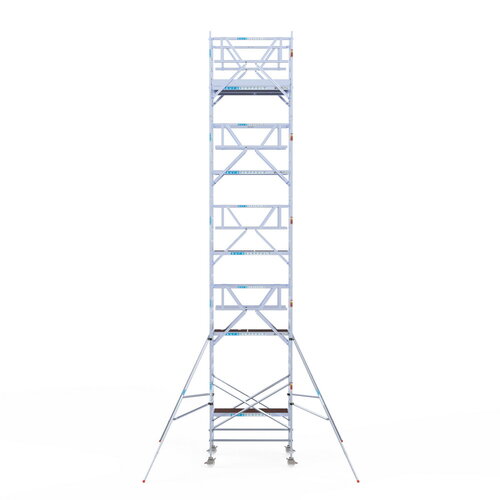 Rolsteiger Professional 135x190 11,2m werkhoogte carbon vloer dubbele voorloopleuning Euroscaffold Rolsteiger Professional 135x190 11,2m werkhoogte carbon vloer dubbele voorloopleuning