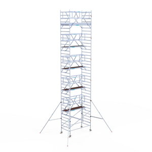Euroscaffold Rolsteiger Professional 135x250 12,2m werkhoogte carbon vloer dubbele voorloopleuning Rolsteiger Professional 135x250 12,2m werkhoogte carbon vloer dubbele voorloopleuning