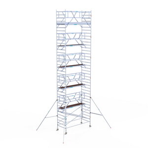 Euroscaffold Rolsteiger Professional 135x305 12,2m werkhoogte carbon vloer dubbele voorloopleuning Rolsteiger Professional 135x305 12,2m werkhoogte carbon vloer dubbele voorloopleuning
