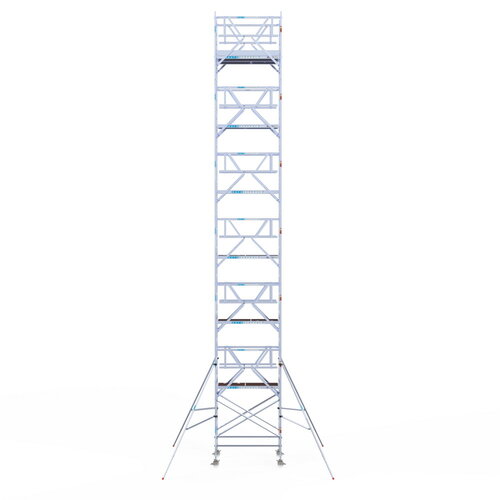 Rolsteiger Professional 135x190 14,2m werkhoogte carbon vloer dubbele voorloopleuning Euroscaffold Rolsteiger Professional 135x190 14,2m werkhoogte carbon vloer dubbele voorloopleuning