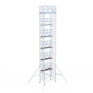 Euroscaffold Rolsteiger Professional 135x250 14,2m werkhoogte carbon vloer dubbele voorloopleuning Rolsteiger Professional 135x250 14,2m werkhoogte carbon vloer dubbele voorloopleuning