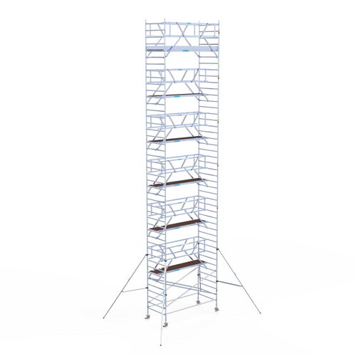 Rolsteiger Professional 135x305 14,2m werkhoogte carbon vloer dubbele voorloopleuning Euroscaffold Rolsteiger Professional 135x305 14,2m werkhoogte carbon vloer dubbele voorloopleuning