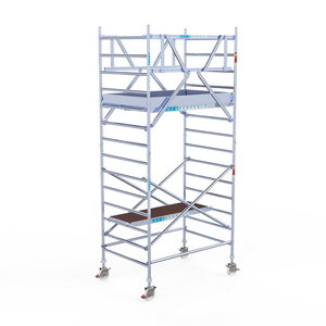 Euroscaffold Rolsteiger Professional 135x190 5,2m werkhoogte dubbele voorloopleuning Rolsteiger Professional 135x190 5,2m werkhoogte dubbele voorloopleuning