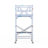 Euroscaffold Rolsteiger Professional 135x190 5,2m werkhoogte dubbele voorloopleuning Euroscaffold Rolsteiger Professional 135x190 5,2m werkhoogte dubbele voorloopleuning