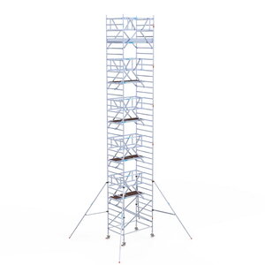 Euroscaffold Rolsteiger Professional 135x190 12,2m werkhoogte dubbele voorloopleuning Rolsteiger Professional 135x190 12,2m werkhoogte dubbele voorloopleuning