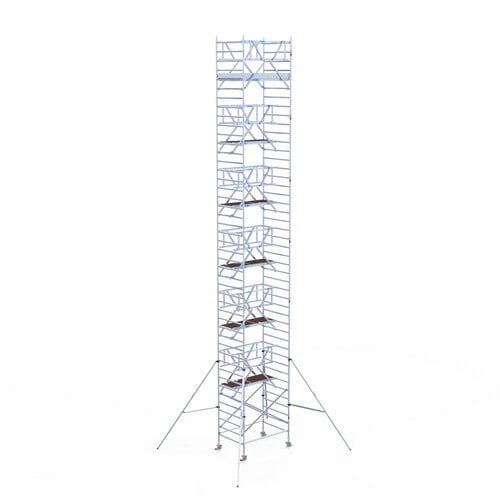 Rolsteiger Professional 135x190 14,2m werkhoogte dubbele voorloopleuning Euroscaffold Rolsteiger Professional 135x190 14,2m werkhoogte dubbele voorloopleuning