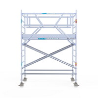 Euroscaffold Rolsteiger Professional 135x250 4,2m werkhoogte dubbele voorloopleuning Euroscaffold Rolsteiger Professional 135x250 4,2m werkhoogte dubbele voorloopleuning