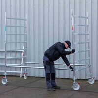 Euroscaffold Rolsteiger Professional 135x250 4,2m werkhoogte dubbele voorloopleuning Euroscaffold Rolsteiger Professional 135x250 4,2m werkhoogte dubbele voorloopleuning
