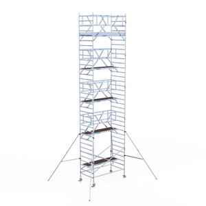 Euroscaffold Rolsteiger Professional 135x250 11,2m werkhoogte dubbele voorloopleuning Rolsteiger Professional 135x250 11,2m werkhoogte dubbele voorloopleuning