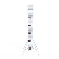 Euroscaffold Rolsteiger Professional 135x250 13,2m werkhoogte dubbele voorloopleuning Euroscaffold Rolsteiger Professional 135x250 13,2m werkhoogte dubbele voorloopleuning