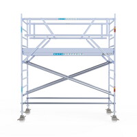 Euroscaffold Rolsteiger Professional 135x305 4,2m werkhoogte dubbele voorloopleuning Euroscaffold Rolsteiger Professional 135x305 4,2m werkhoogte dubbele voorloopleuning