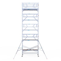 Euroscaffold Rolsteiger Professional 135x305 11,2m werkhoogte dubbele voorloopleuning Euroscaffold Rolsteiger Professional 135x305 11,2m werkhoogte dubbele voorloopleuning