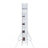 Euroscaffold Rolsteiger Professional 135x305 11,2m werkhoogte dubbele voorloopleuning Euroscaffold Rolsteiger Professional 135x305 11,2m werkhoogte dubbele voorloopleuning